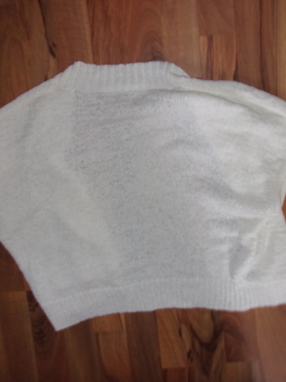 🍋🟩 size extra large womens white open vest sweater shirt knit coat - Picture 4 of 4